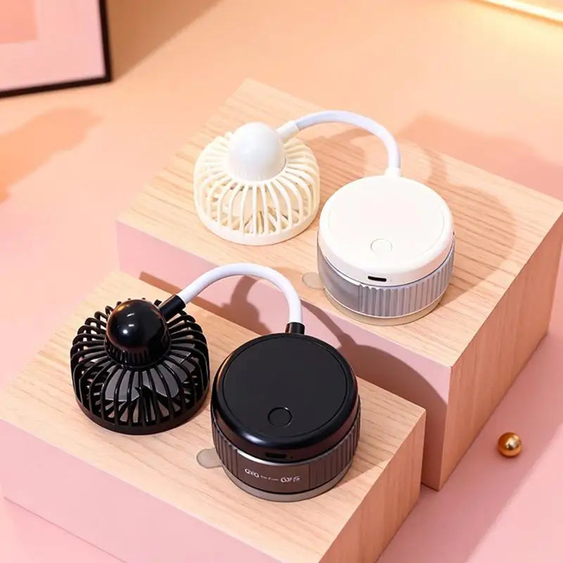 Suction Cup 360 Angle Handheld Fan Foldable Portable Rechargeable Mini Fan For Desktop Classroom Bedroom Outdoor Makeup Mirror