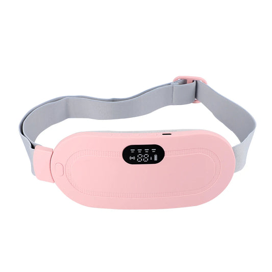 Electric Waist Massage Period Cramp Massager Vibrating Heating Belt for Menstrual Waist Stomach Abdominal Warm Palace Belt