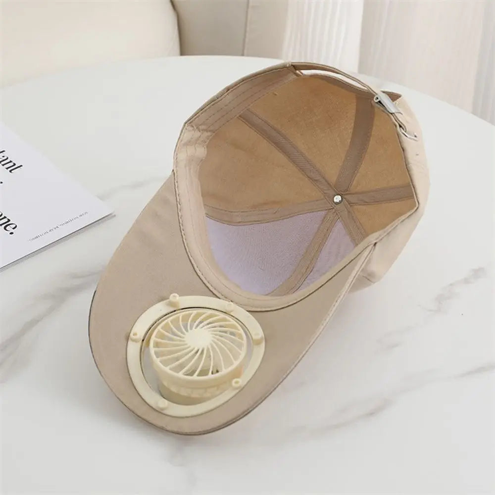 Fashion Breathable Solar Cooling Fan Hat Sunshade Sun Protection Baseball Cap Rechargeable Quick Dry Men Sun Hat Outdoor
