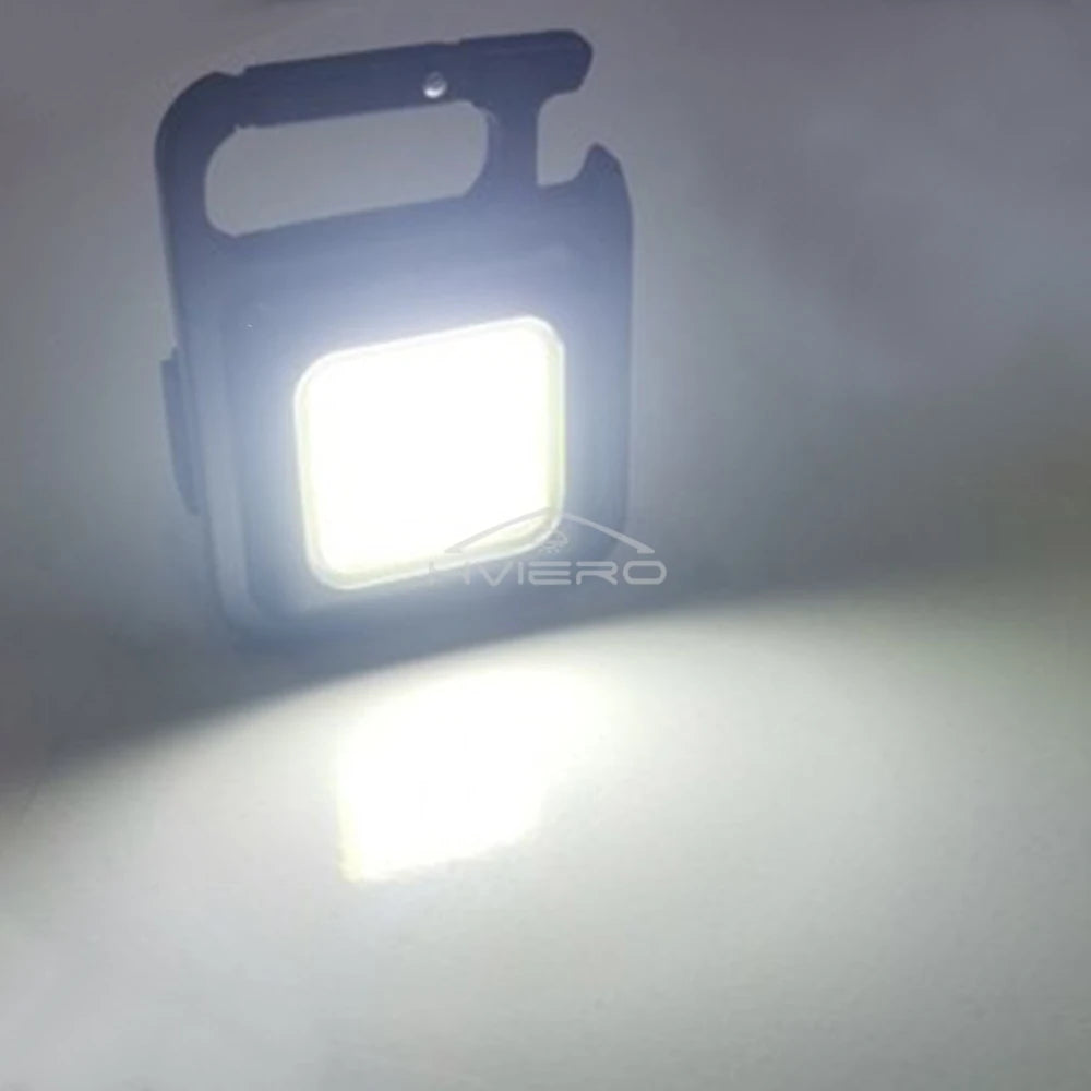COB Work Light Flashlamp Mini Flashlight Keychain Carry LED Waterproof USB Charge Convenient Emergency Outdoor Lighting Camping
