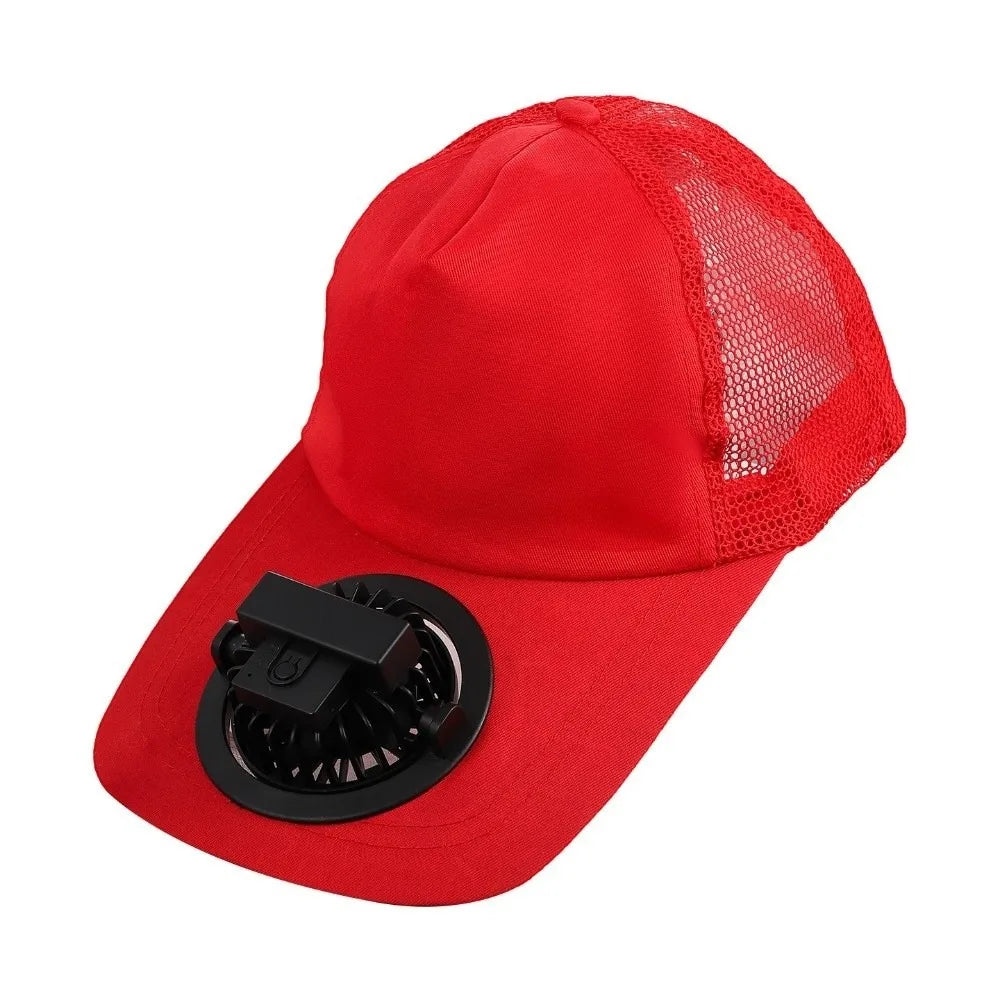 Fashion Breathable Solar Cooling Fan Hat Sunshade Sun Protection Baseball Cap Rechargeable Quick Dry Men Sun Hat Outdoor