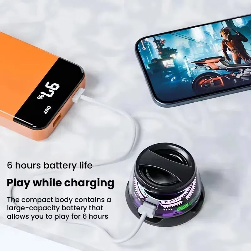 Bluetooth Speaker Portable G200 RGB Lighting Magnetic Speaker BT5.3 Mini Sound Box 7 Hours Playback Phone Holder