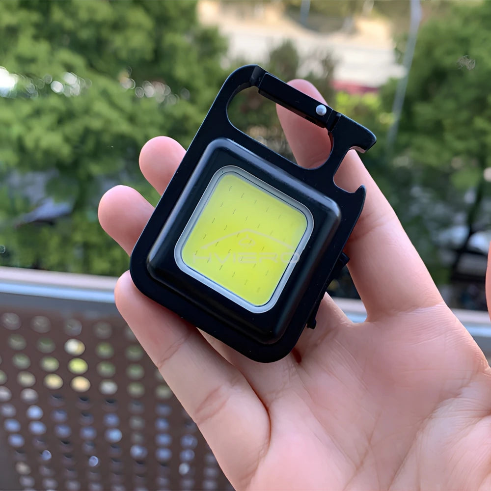 COB Work Light Flashlamp Mini Flashlight Keychain Carry LED Waterproof USB Charge Convenient Emergency Outdoor Lighting Camping