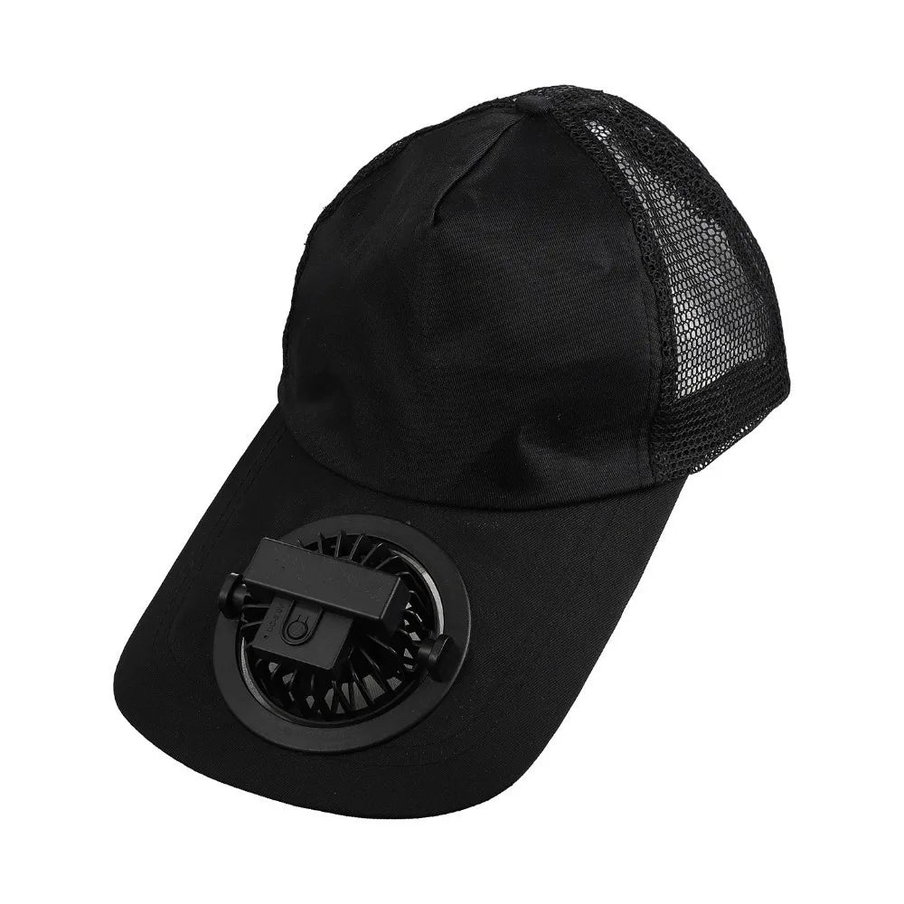 Fashion Breathable Solar Cooling Fan Hat Sunshade Sun Protection Baseball Cap Rechargeable Quick Dry Men Sun Hat Outdoor