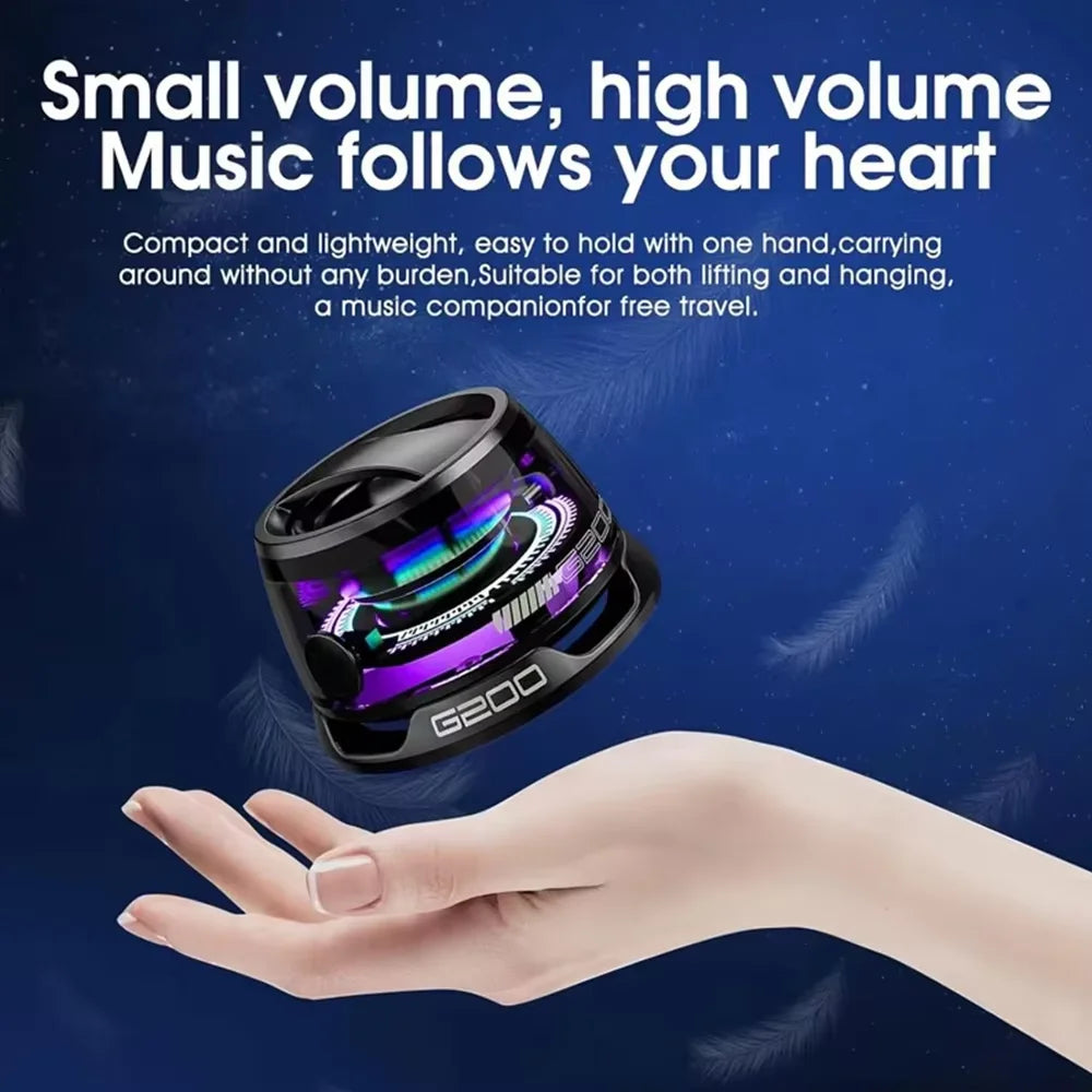 Bluetooth Speaker Portable G200 RGB Lighting Magnetic Speaker BT5.3 Mini Sound Box 7 Hours Playback Phone Holder