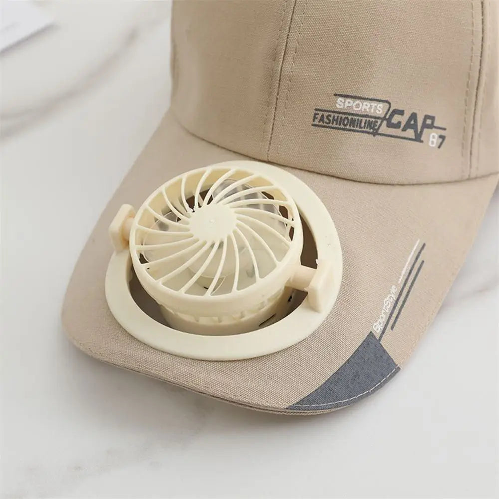 Fashion Breathable Solar Cooling Fan Hat Sunshade Sun Protection Baseball Cap Rechargeable Quick Dry Men Sun Hat Outdoor