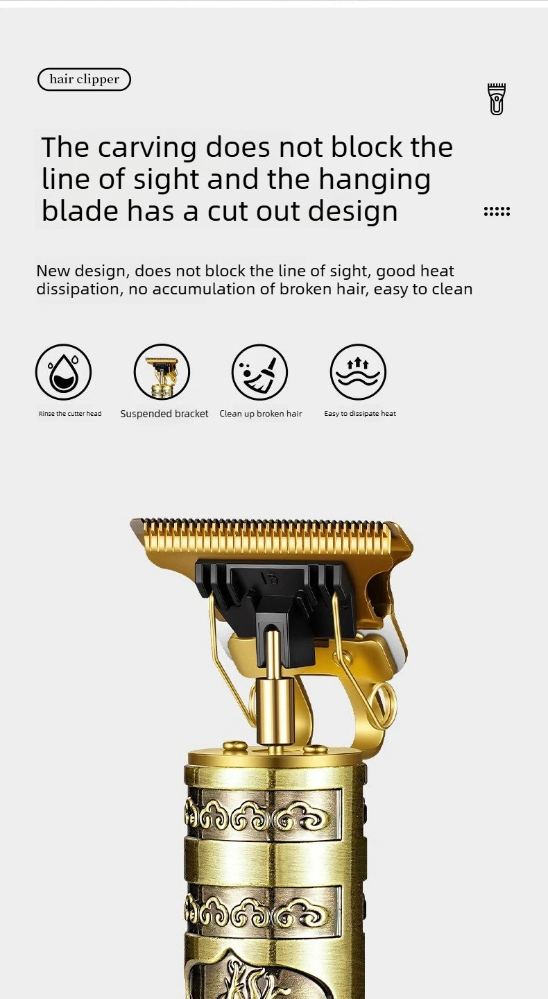T9 Hair Trimmer: A USB-Charging Cordless Razor-Style Hair Clipper That Allows You to Shave Your Head Completely (0 mm Length)