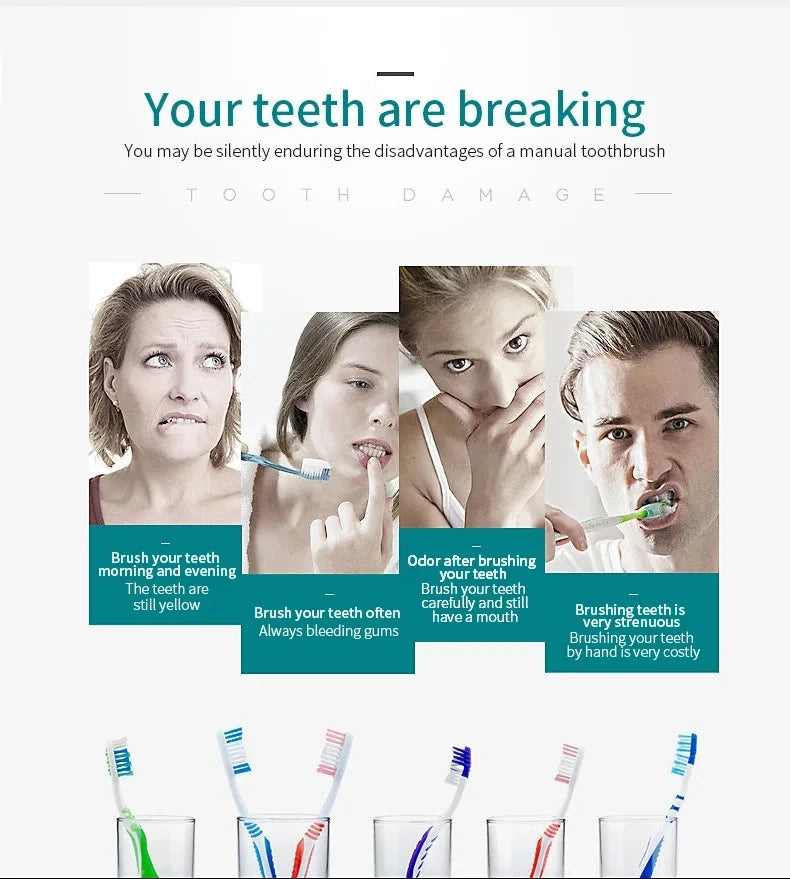 New style X-3Electric Toothbrush USB Rechargeable Tooth Brush For Adult 6Clean Modes Washable Teeth Whitening and Cleaning Brush