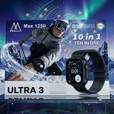 10-in-1 Ultra 3 Smartwatch with Wireless Earbuds – Multifunctional Smart Watch for Men & Women
